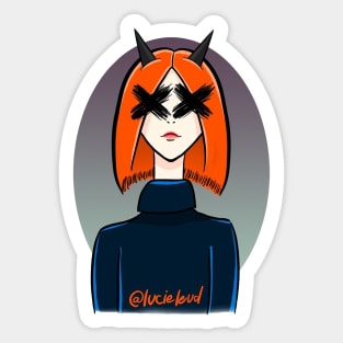 DEMON GIRL by Lucie Leud Sticker